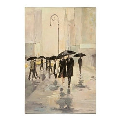 Paris Umbrellas Canvas Wall Art - Paintings