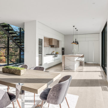 Sleek Modern Luxury Home Renovation with High-End Finishes and Contemporary Open