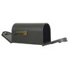 Classic Curbside Mailbox with Two Doors, Black