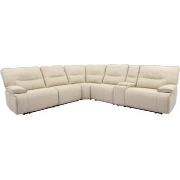 6 Piece Modular Power Reclining Sectional With Power Adjustable Headrests