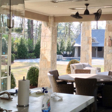 Recessed Centor with bifold glass door on a Buckhead Home