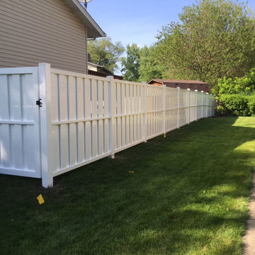 6'H Semi Privacy White PVC Fence