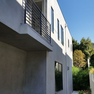 Modern Style Homes , Round Downspouts,Square Collector Boxes,Angle Faced Gutters