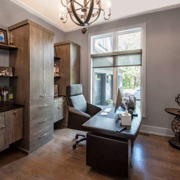 Transitional Home Office with Built-Ins