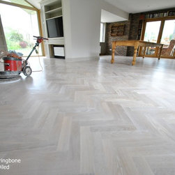 White Oiled Oak Herringbone - Hardwood Flooring