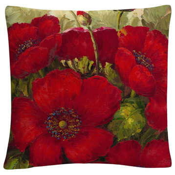 Rio 'Poppies II' Decorative Throw Pillow