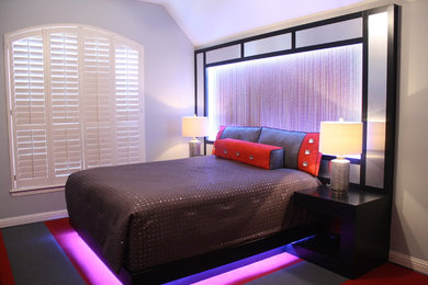 Inspiration for a modern bedroom remodel in Houston