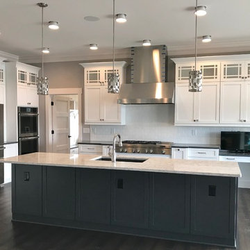 Custom Amish Cabinetry and Waypoint Cabinetry- Extra White and Peppercorn Grey
