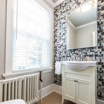 Stylish Eclectic Half Bathroom