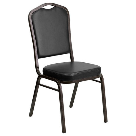 Flash Furniture Hercules Banquet Stacking Chair in Black