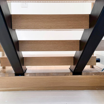 Project #126 | Contemporary Staircases with Integrated LEDs & Glass Railing