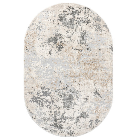 Nuloom Chastin Modern Abstract Area Rug, Beige 5'x8'Oval