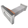 Ducted DuraSnow Stainless Steel Range Hood with Hand-Hammered Copper Shell