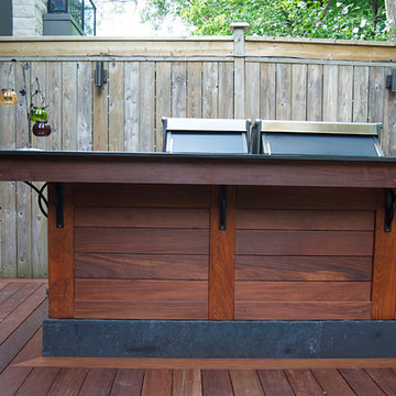 North York Custom Ipe Deck with Fire Table