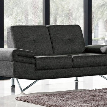 1373 Contemporary Loveseat | Gray