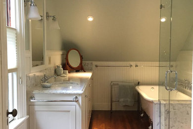 Inspiration for a transitional bathroom remodel in Other