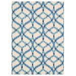 Nourison - Waverly Sun N' Shade Trellis Aegean 5'3" x 7'5" Indoor Outdoor Area Rug - Sun n' Shade Collection by Waverly offers a fresh perspective on indoor/outdoor rugs. The exciting color palettes and myriad of designs combine Waverly's keen sense of today's style in a timeless fashion. These versatile rugs are beautiful to look at, soft to walk on, easy to clean and can withstand almost all outdoor conditions. Indoor or Outdoor Uses. Easy Clean: Just Rinse with a Hose