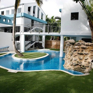 Artificial Grass Pool Installations