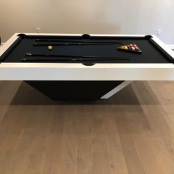 Vogue Espresso/White Pool Table - Game Tables