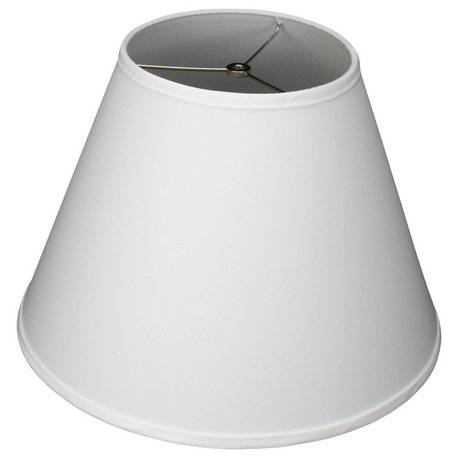 Fenchel Shades, 9"x18"x13" Spider Attachment Empire Lamp Shade, Linen White