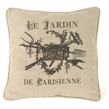 French Pillow, "Le Jardin de Parisienne"