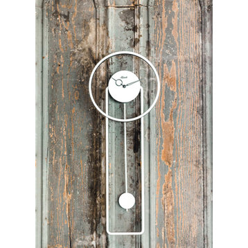 Jayden White Wooden Wall Clock