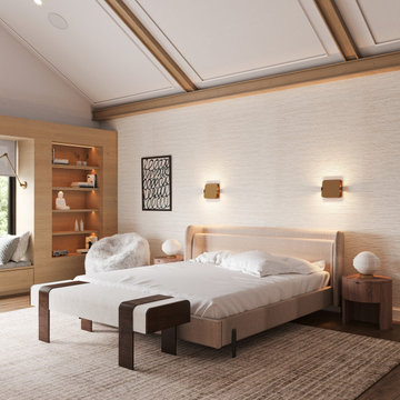 Modern Coastal Master Bed design