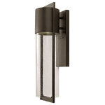 HInkley - Hinkley Shelter 20.5" Medium Outdoor Wall Mount Lantern, Buckeye Bronze - Shelter's minimalist style in aluminum creates a chic, dramatic statement as the light from above grazes through its clear seedy glass. Shelter comes standard Dark Sky compliant.