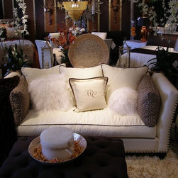 White and Black Sofa - Sofas