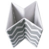 Nonwoven Polyester Cube Chevron Gray Square 11"x11"x11", Set Of 4
