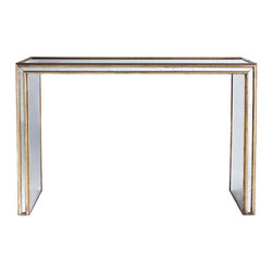 Antiqued Art Deco Console Table - Side Tables And End Tables