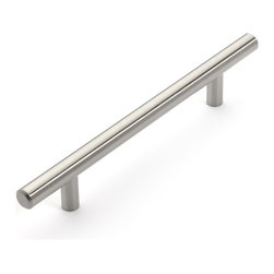 Dynasty Hardware - European Style Satin Nickel Bar Pulls, 7-3/4" Bar Pull - Cabinet And Drawer Handle Pulls