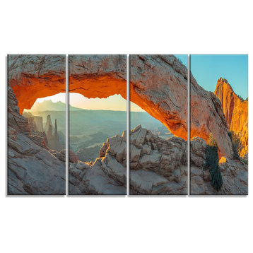 "Mesa Arch Canyon lands Utah Park" Metal Wall Art, 4 Panels, 48"x28"