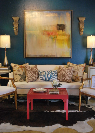 Eclectic Living Room by Anna Lattimore Interior Design