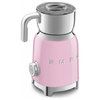 Smeg 50's Retro Style Aesthetic Milk Frother, Pink