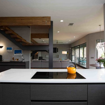 WAY Kitchen in Fusion Oak Melamine and Arctic White High Gloss Lacquer
