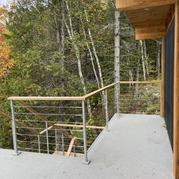 Stairs and deck railing project in Quebec, Canada