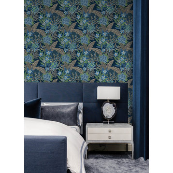 RuJardin Azure Blue Peel and Stick Wallpaper