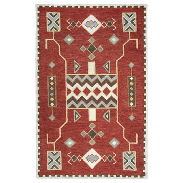 Rizzy Home MZ160B Mesa Area Rug 5'x8' Red