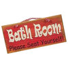 Rustic Bath Room Wood Sign