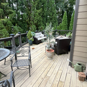 BEFORE - Deck Build Using Pressure Treated Pine with Timbertech Deck Lighting