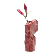 Pepe Heykoop Designs - Grid Paper Vase Cover, Red - Vases