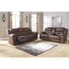 Signature Design by Ashley Stoneland Reclining Loveseat in Chocolate