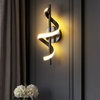Modern Creative LED Wall Sconce for Bedroom, Living Room, Hallway, Black, Cool Light