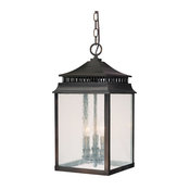 Capital Lighting 9116OB Sutter Creek 3-Light Hanging Lantern, Old Bronze
