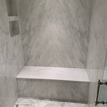 Hudson White ThinSlabz Shower