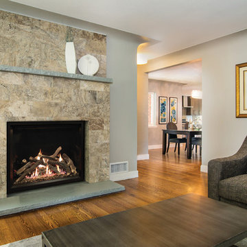 Large Stone Mantle - American Hearth