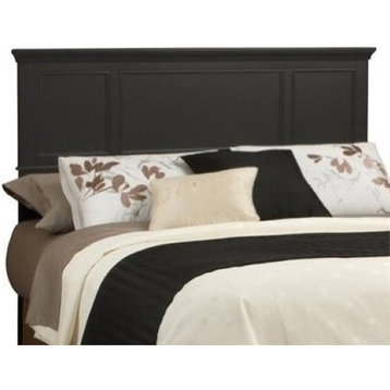 Hawthorne Collections Traditional Wood Full Queen Panel Headboard in Black