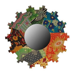 INDIRA ROUND FLOWER MIRROR - Wall Mirrors