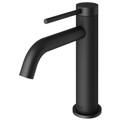 VIGO Madison cFiber© Single Hole Bathroom Faucet, Matte Black